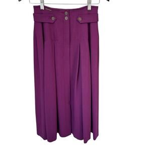 VTG GEIGER OF AUSTRIA Pleated Skirt Midi Countryside Chic 100% Wool Size XXS